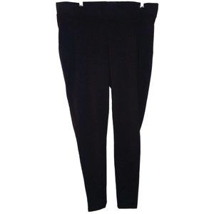 TORRID 2X Black Cotton/Spandex Wide Elastic Wst Skinny Leggings w/ Ankle Cut-Out